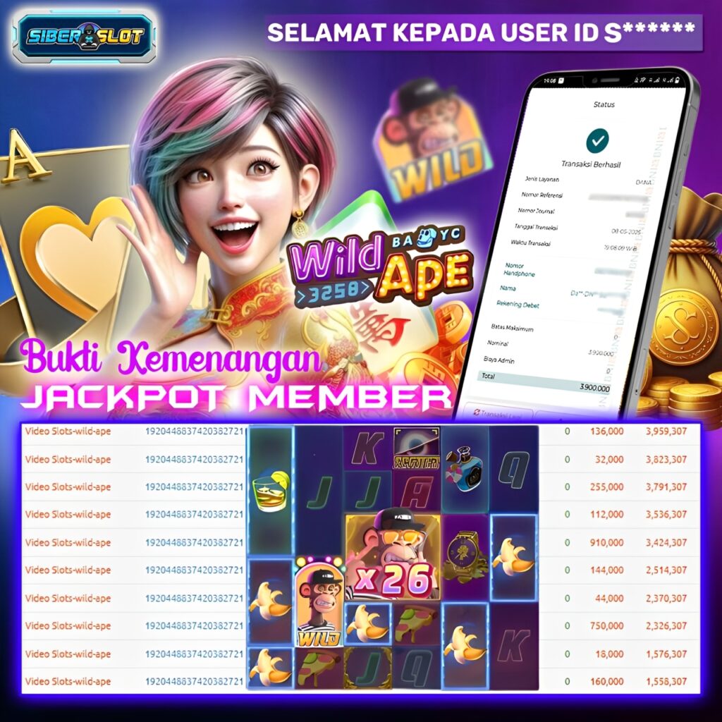 JACKPOT MAIN SLOT WILD APE l 09 MEI 2025